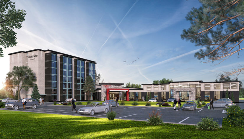 Oshawa, ON - Marriott Courtyard & Towne Place Suites combination hotel site
